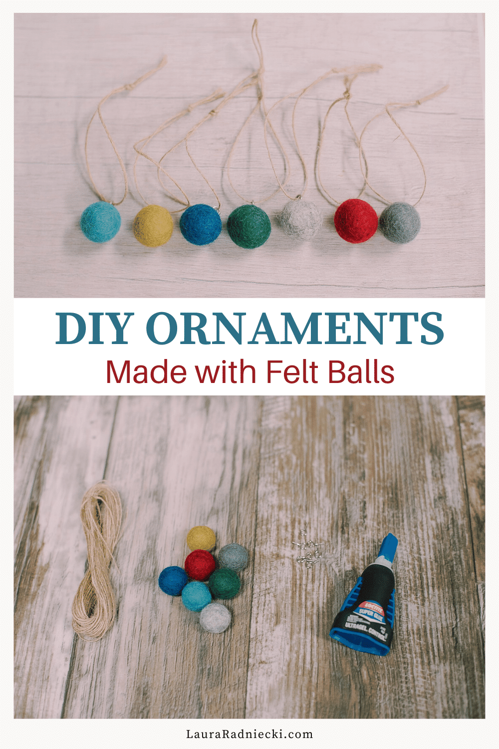 How to Make Felt Ball Ornaments for the Christmas Tree