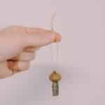 How to make tiny acorn cap mushroom ornaments.