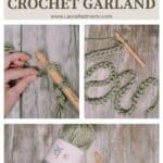 How to make a DIY chain stitch garland with chunky yarn.