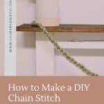 How to make a DIY chain stitch garland with chunky yarn.