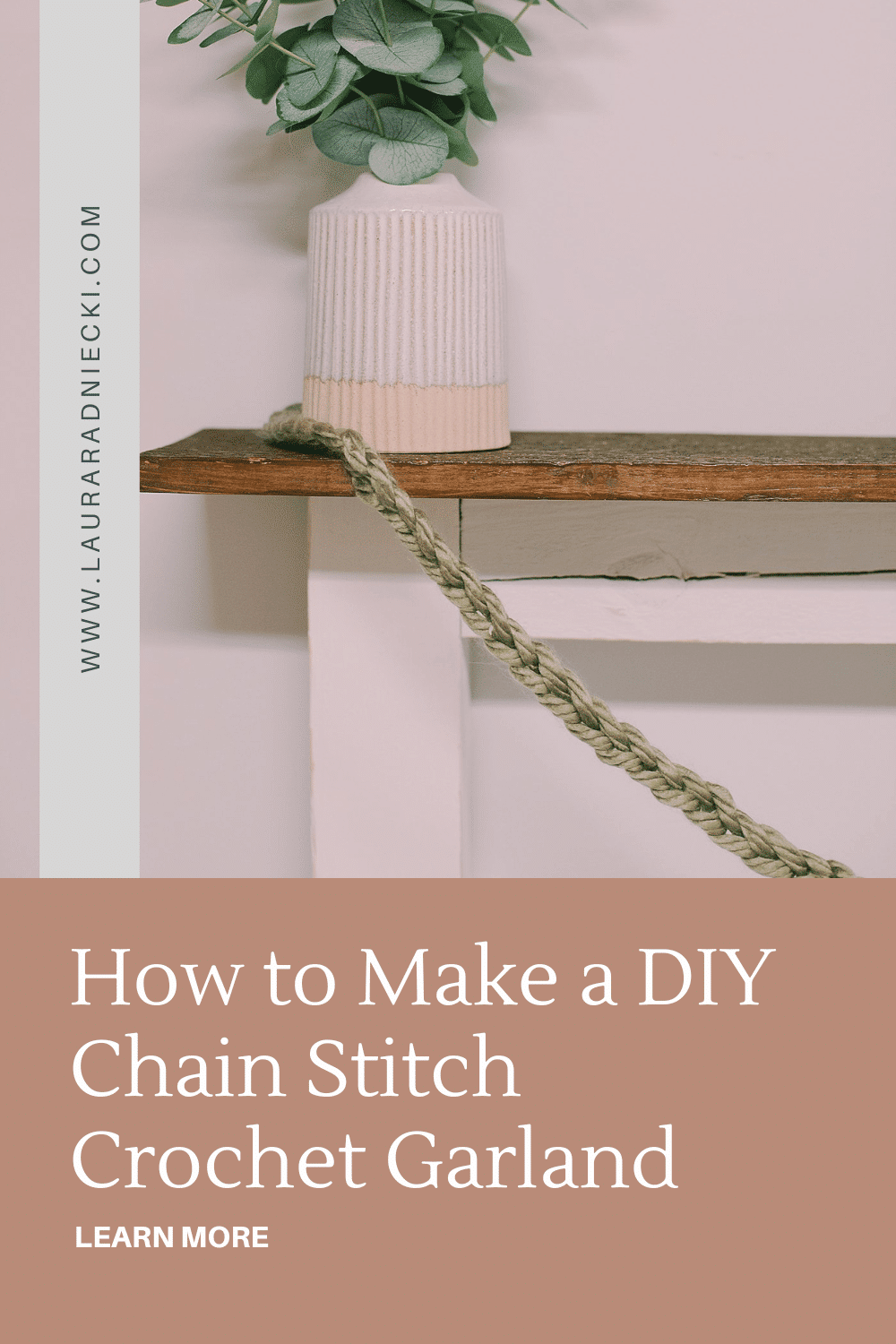 How to Make a DIY Chain Stitch Garland with Chunky Yarn