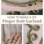 How to make a DIY finger knit yarn garland.