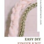 How to make a DIY finger knit yarn garland.