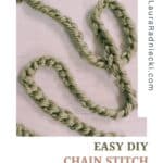 How to make a DIY chain stitch garland with chunky yarn.