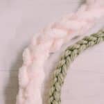 How to make a DIY finger knit yarn garland.