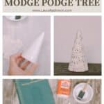 How to make a book page tree with Mod Podge.