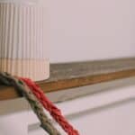 How to make a finger knit garland out of t-shirt yarn.
