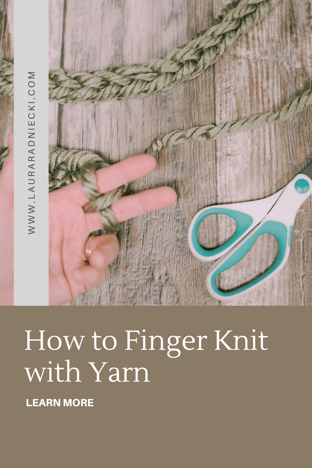 How to Finger Knit using Yarn (The Two Finger Technique)