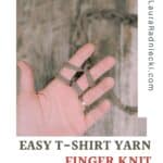 How to make a finger knit garland out of t-shirt yarn.