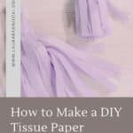 How to make tissue paper tassels.