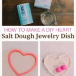 How to make a heart-shaped jewelry dish out of salt dough.