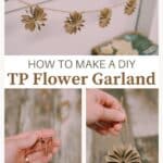 How to make a DIY flower garland with toilet paper tubes.