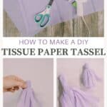 How to make tissue paper tassels.