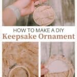 How to make a keepsake memory ornament with fabric and an embroidery hoop.