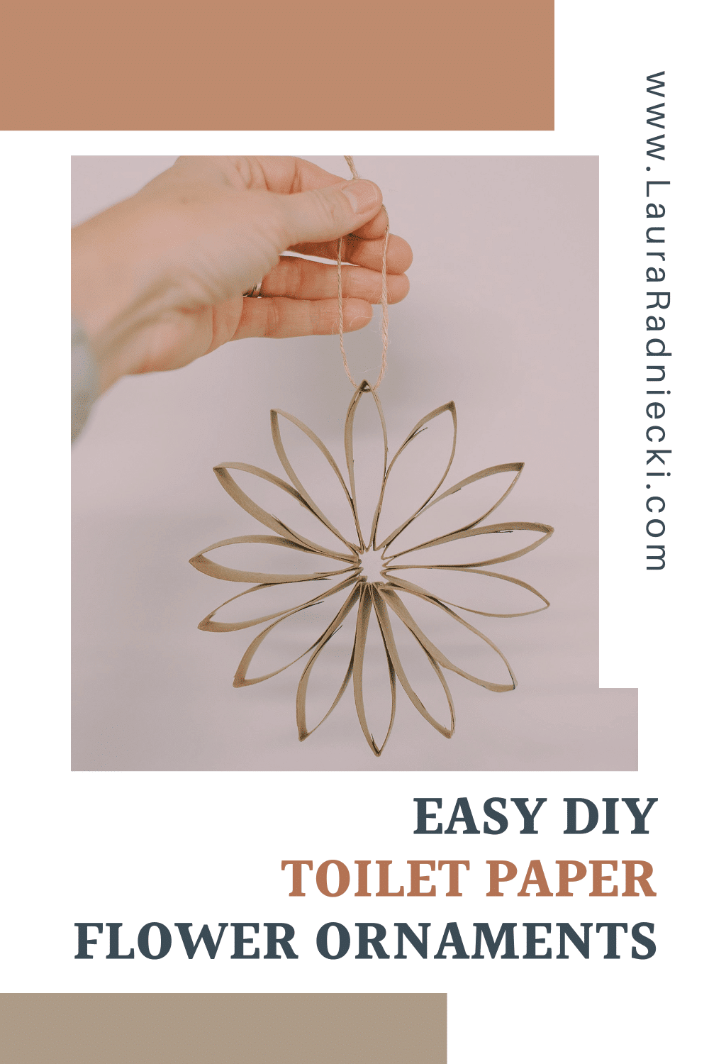 How to Make Toilet Paper Flower Ornaments