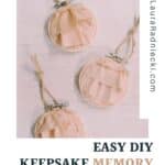 How to make a keepsake memory ornament with fabric and an embroidery hoop.
