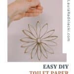 How to make flower ornaments using recycled toilet paper tubes.