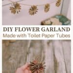 How to make a DIY flower garland with toilet paper tubes.