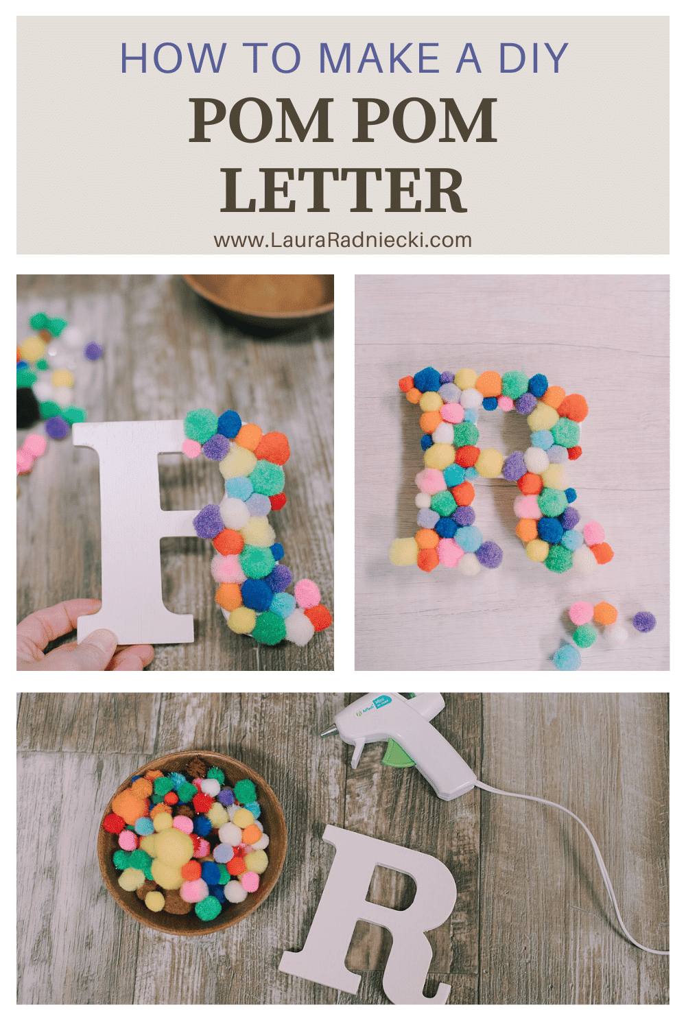 How to Make a Pom Pom Letter R