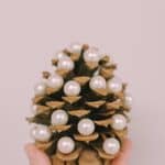 How to make a pearl pinecone tree.