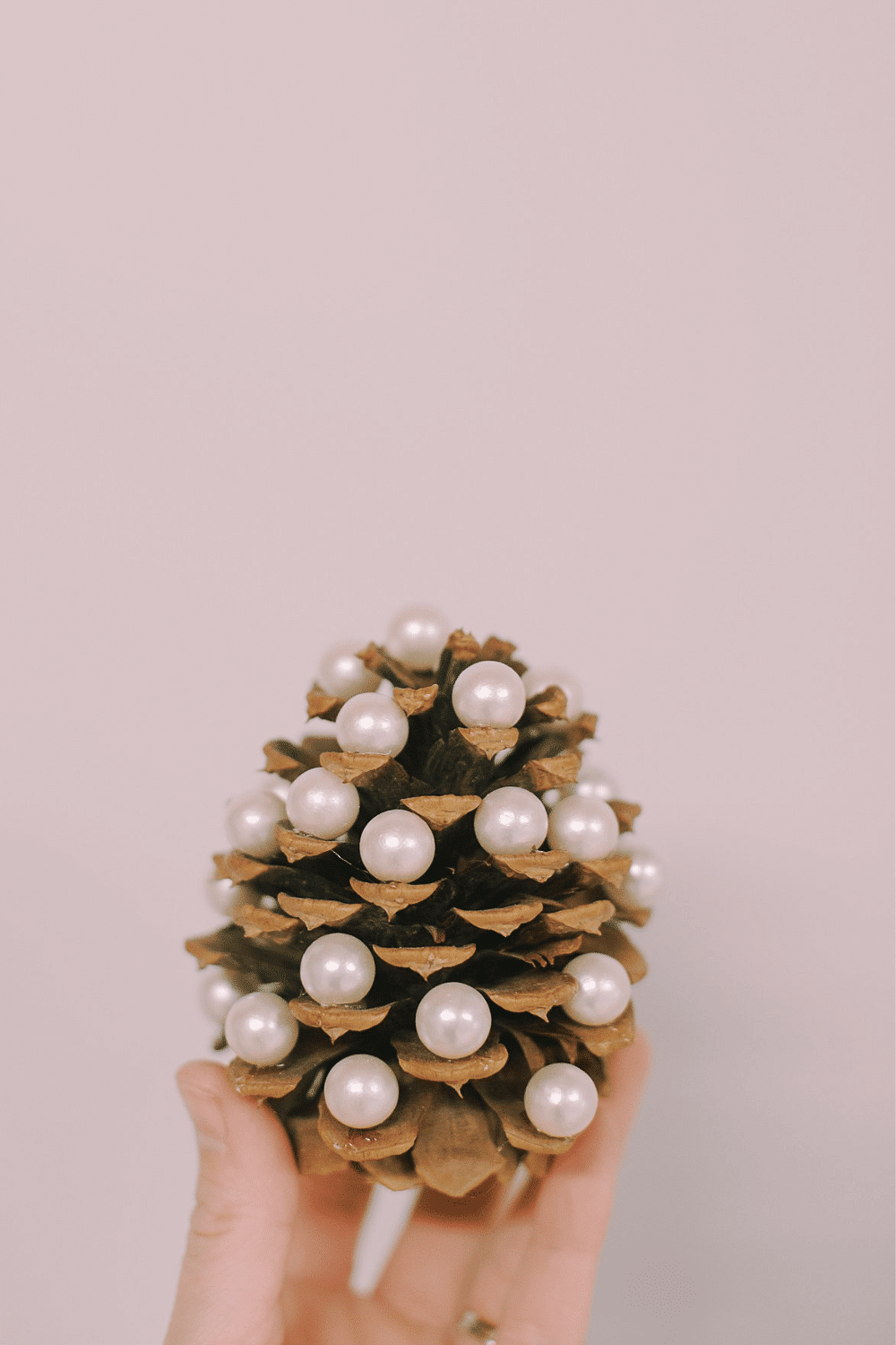 How to Make a Pearl Pinecone Christmas Tree