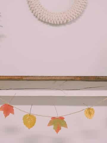 Learn how to make a Mod Podge Leaf Garland in this craft tutorial, using colorful fall leaves coated in Mod Podge, and twine to hang them!