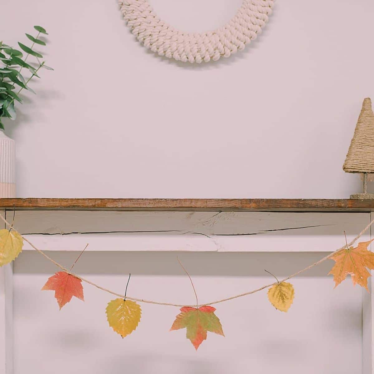 How to make a mod podge leaf garland.