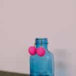 How to make felt ball earrings.