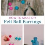 How to make felt ball earrings.