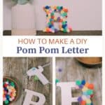 How to make a pom pom letter.