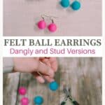 How to make felt ball earrings.