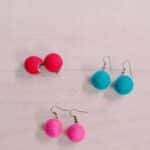 How to make felt ball earrings.