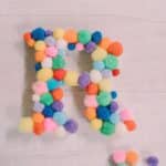 How to make a pom pom letter.